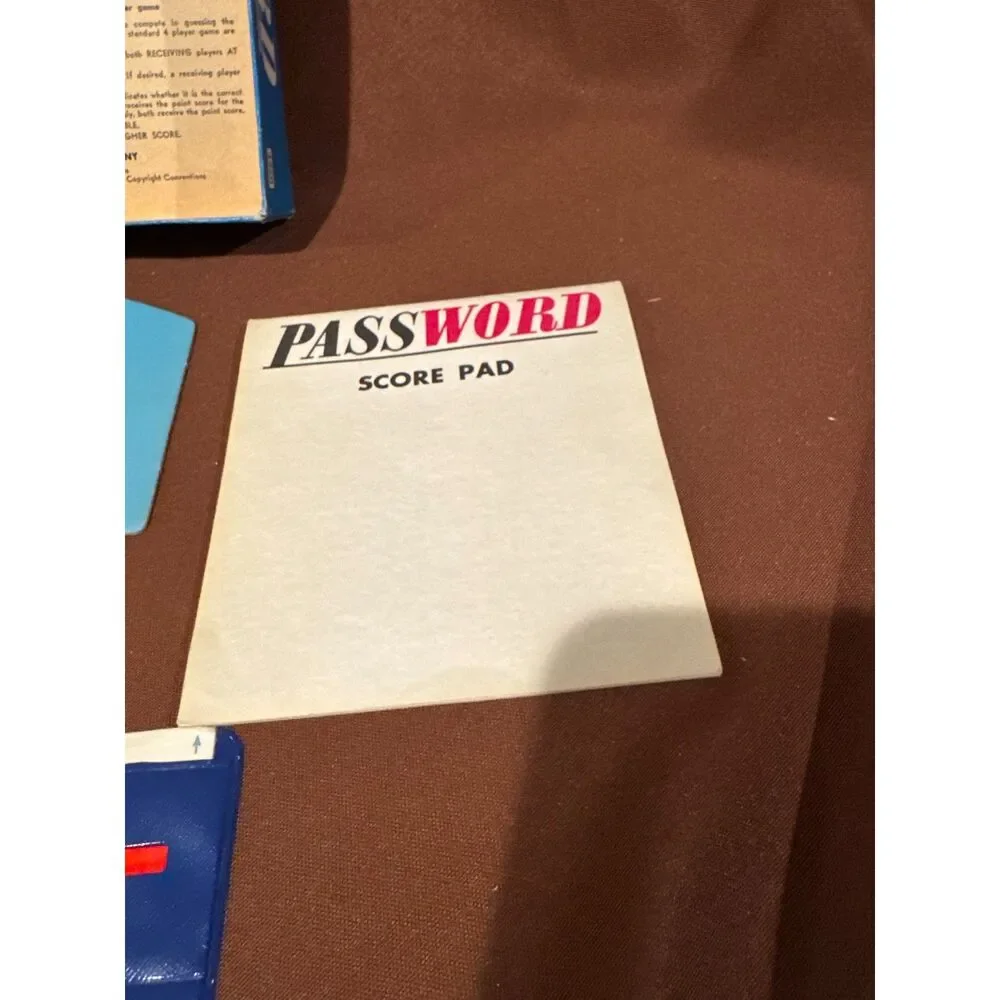 Vintage Password Game 1962 Edition